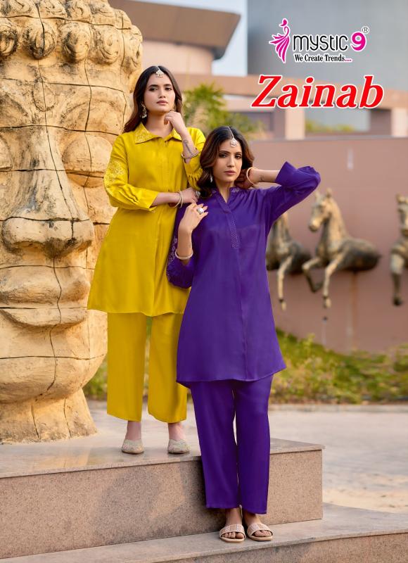Mystic9 zainab vol 1 coord set wholesale rate clothes